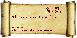 Mármarosi Dioméd névjegykártya